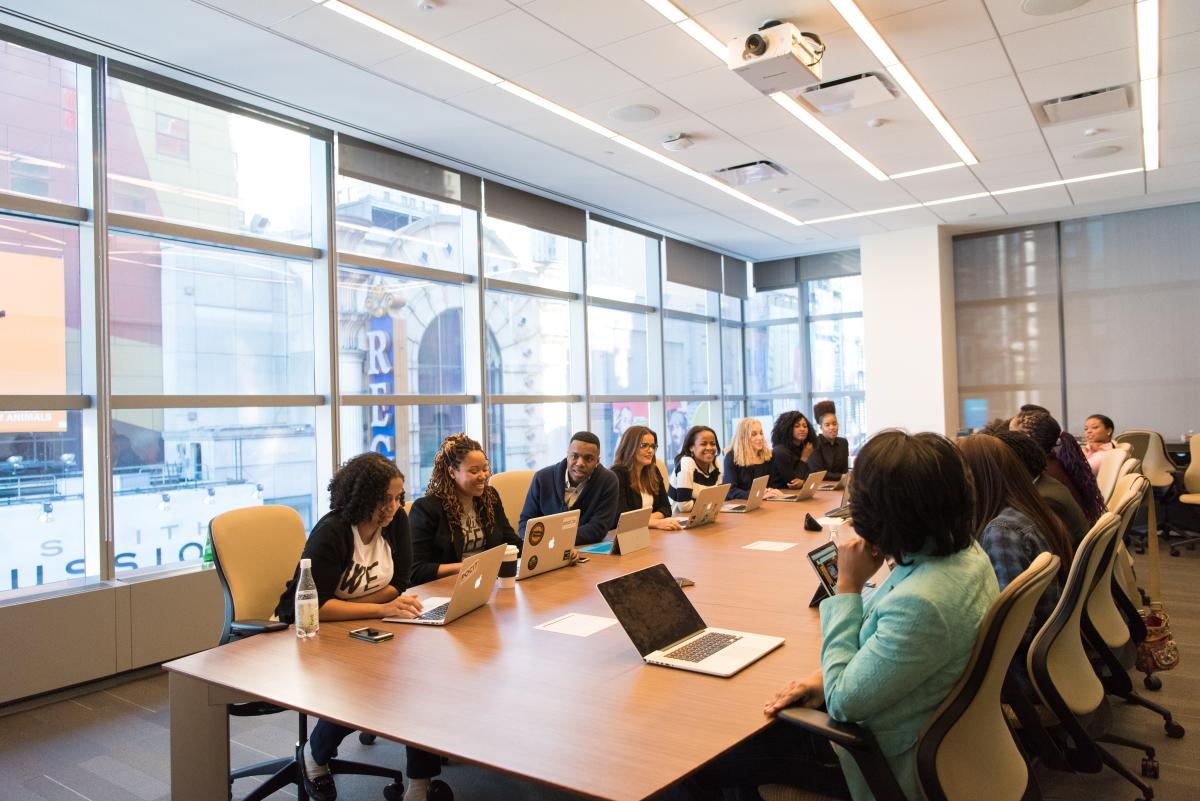 Staff Meeting in Conference Room